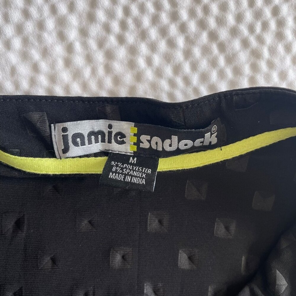 Jamie Sadock Women's Tshirt Black Tee Mock neck Shirt Short Sleeves Top Size M - Picture 7 of 10